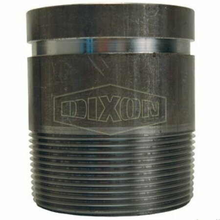 DIXON AN Series Long Pipe Style Adapter Nipple, 3 in Nominal, MNPT x Weld End Style, Carbon Steel, Domesti A713